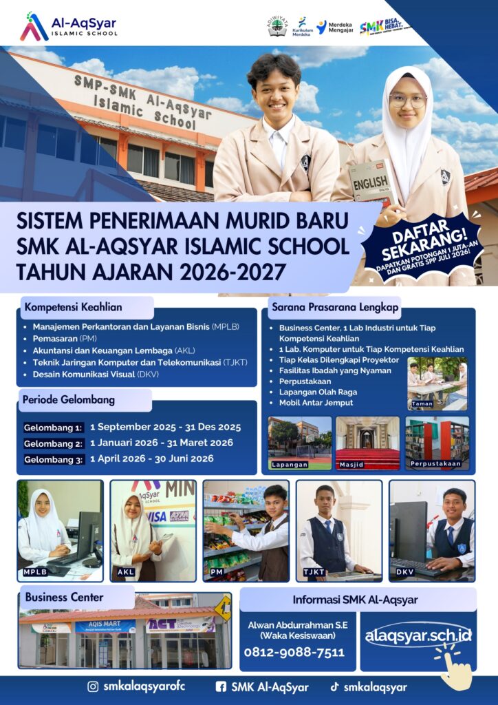 SPMB SMK Al-Aqsyar 2026-2027 Telah Dibuka! brosur smk 2026 2027 1
